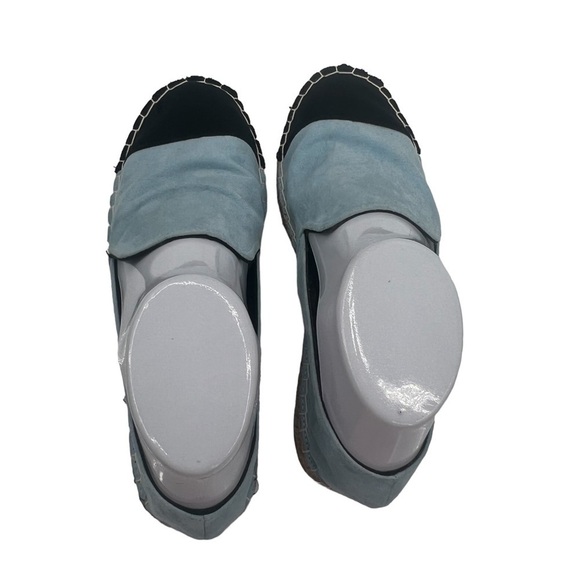 Zara Trafaluc Blue Cap Toe Espadrille Flats Size 37 Women’s - Picture 5 of 10